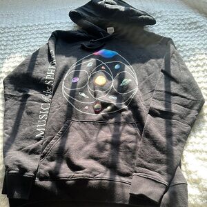 Coldplay unisex M hoodie with pockets music of